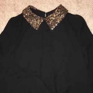 Glitter blouse black